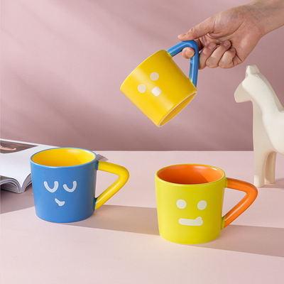 Taça de café de cerâmica de grande capacidade, criativa para escritório