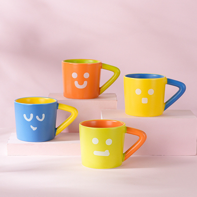 Taça de café de cerâmica de grande capacidade, criativa para escritório