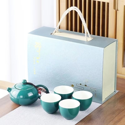 Conjunto de caixa de presente de impressão multi-color de mão Conjunto de chá de cerâmica Xishi Pot para agricultura