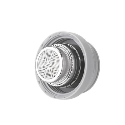 Copo de filtro de chá de vidro duplo Copo de filtro de chá de vidro duplo Copo de filtro de chá de vidro cinza Produto de escritório profissional com serigrafia