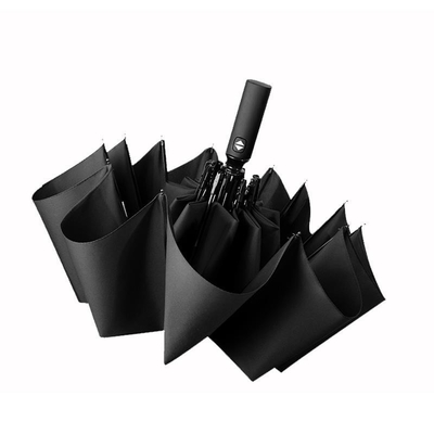 Logotipo personalizado Cubo Mão de madeira Comércio guarda-chuva dobrável XN0023 com 2 cores de impressão