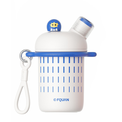Impressão de tela de seda desenho animado criativo Cool Double Drink Cup Handheld Crossbody Warm Cup