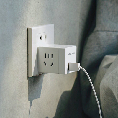 Pequena tomada sem fio com 2 buracos e 2 portas USB Conversor inteligente Logotipo do cliente