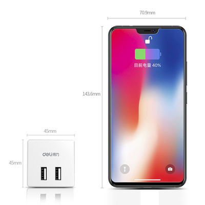Pequena tomada sem fio com 2 buracos e 2 portas USB Conversor inteligente Logotipo do cliente