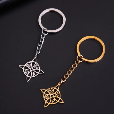 Set de presente de chaveira de aço inoxidável para o Dia das Mães 2024 Feiticeira/Nodo Acrílico 2cm*15cm