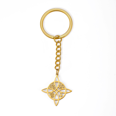 Set de presente de chaveira de aço inoxidável para o Dia das Mães 2024 Feiticeira/Nodo Acrílico 2cm*15cm