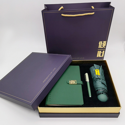 - Conjunto de Presentes de Negócios Chique Caixa de Notas Caneta de assinatura Sombrinha de Sol para Incentivos de Negócios