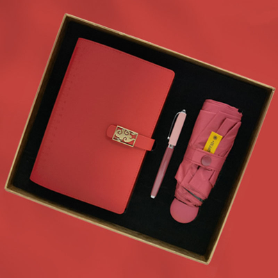 - Conjunto de Presentes de Negócios Chique Caixa de Notas Caneta de assinatura Sombrinha de Sol para Incentivos de Negócios