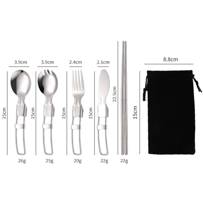 Saco portátil de armazenamento de utensílios de mesa para acampamento ao ar livre