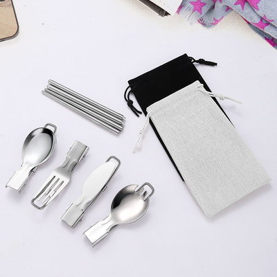 Saco portátil de armazenamento de utensílios de mesa para acampamento ao ar livre