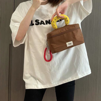 Saco de maquilhagem de logotipo Nylon à prova d'água com cores contrastantes Saco de armazenamento Ótimo presente para funcionários