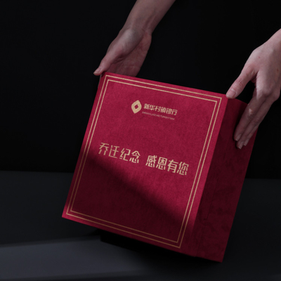 Display de temperatura Taça de termo em casaco vermelho Flip Box perfeito para lembranças de negócios