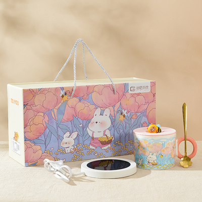 Agricultura Target Creative Gift Set Copas quentes com tampa Copas cerâmicas bonitas e presentes à mão