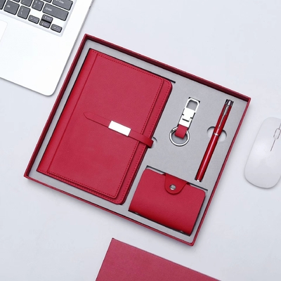 Graduação Ocasião Business Notebook Set com carteira Bolsa Notepad Keychain Produtos de escritório