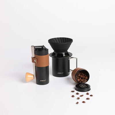 1 Impressão gráfica a cores Conjunto de café de carro portátil para coleção e acampamento ao ar livre