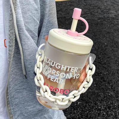 Agência de viagens presente de funcionário design de taça de água de alta estética com palha e logotipo do cliente