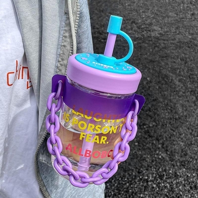 Agência de viagens presente de funcionário design de taça de água de alta estética com palha e logotipo do cliente