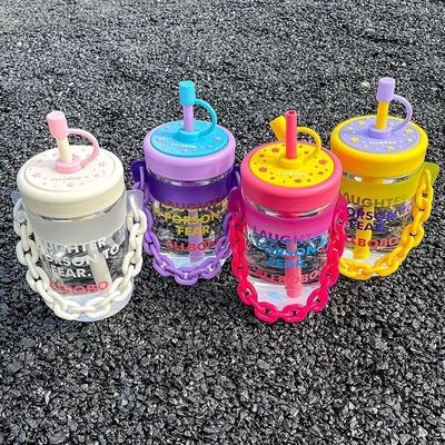 Agência de viagens presente de funcionário design de taça de água de alta estética com palha e logotipo do cliente