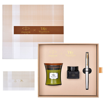 Presente exclusivo para o Dia do Pai Wycombe Abbey XL Pena de Ouro Branco WoodWick Aromaterapia