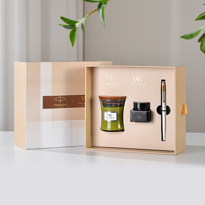 Presente exclusivo para o Dia do Pai Wycombe Abbey XL Pena de Ouro Branco WoodWick Aromaterapia
