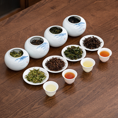 Longjing Jin Junmei Tieguanyin e Zhengshan Pequenas Espécies Caixa de Presente de Chá para Clientes