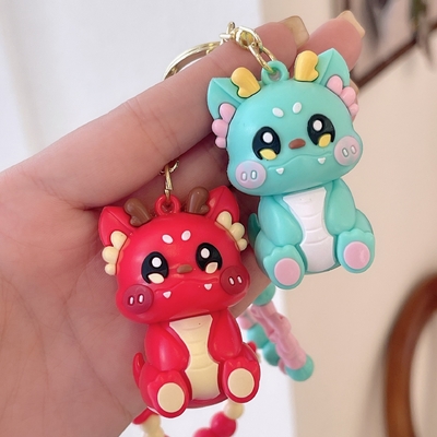 3.5cm*5cm PVC Dragon Keychain lindo pequeno presente para mochila cadeia pendurada Incluído