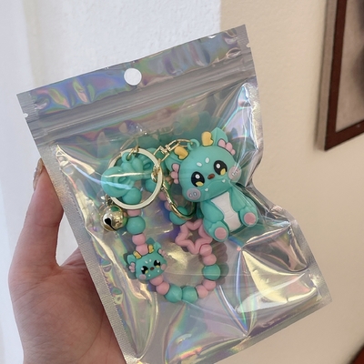 3.5cm*5cm PVC Dragon Keychain lindo pequeno presente para mochila cadeia pendurada Incluído