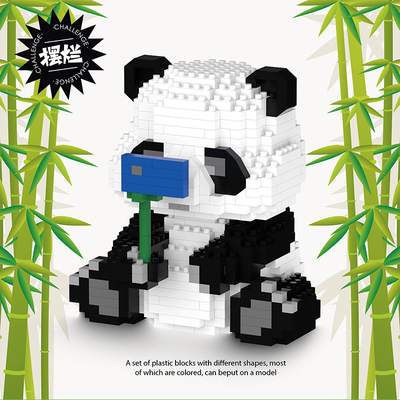 -Chic Panda Bloco de construção Grânulos minúsculos Jogos de plástico montados 1 Impressão gráfica a cores