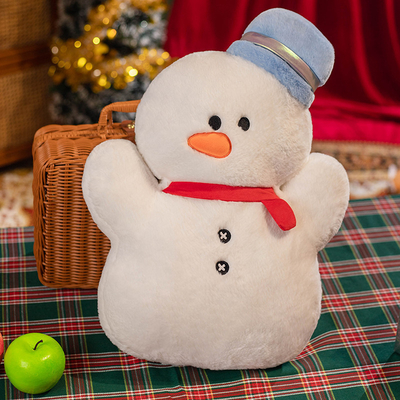 Almofada de árvore de Natal para a formatura com simulação de alce e desenho de boneco de neve