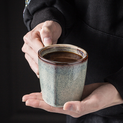 Dia do Pai Retro Forno Transformação Taça de Café Cerâmica Pintada à Mão para Oficina
