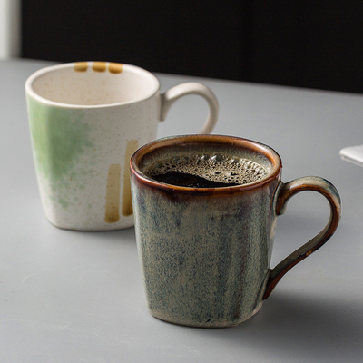 Dia do Pai Retro Forno Transformação Taça de Café Cerâmica Pintada à Mão para Oficina