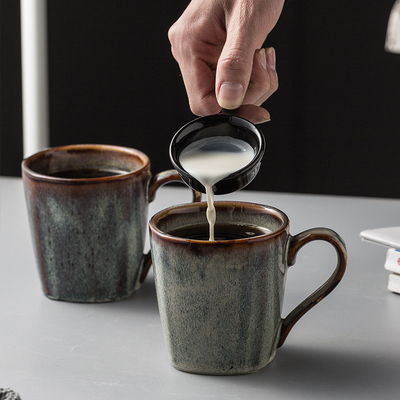 Dia do Pai Retro Forno Transformação Taça de Café Cerâmica Pintada à Mão para Oficina
