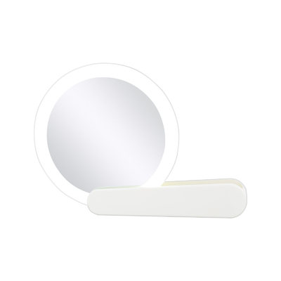 Espelho de maquiagem LED portátil dobrável portátil com impressão UV