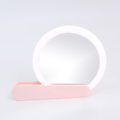 Espelho de maquiagem LED portátil dobrável portátil com impressão UV