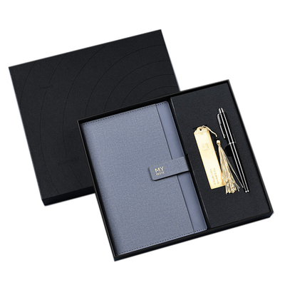 A5 Notebook Bookmark Signature Pen Set Logotipo personalizado Caixa de presente de negócios para esportes e jogos