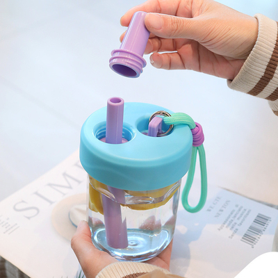 Relações com os ex-alunos / Reuniões de turma Versão coreana Cute Straw Cup com recurso anti-drop