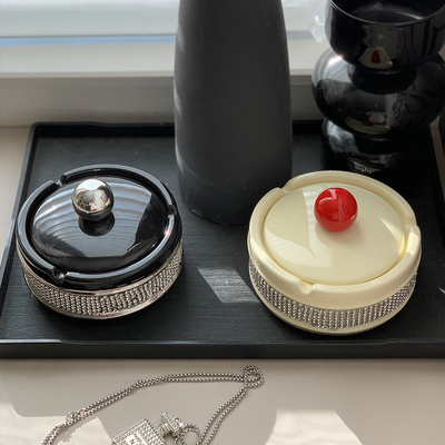 Novidade presentes cinzeiro cerâmico de alta estética para escritório decorações de mesa criativas