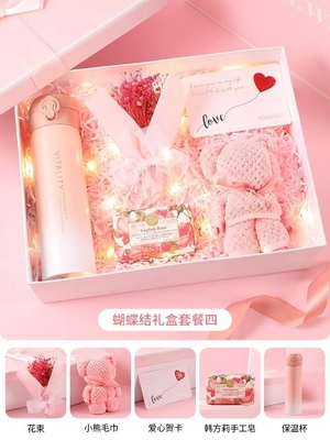 Impressão de tela de seda Prático Dia das Mulheres High End Set de presente para 8 de Março Dia da Deusa
