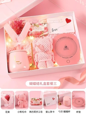 Impressão de tela de seda Prático Dia das Mulheres High End Set de presente para 8 de Março Dia da Deusa