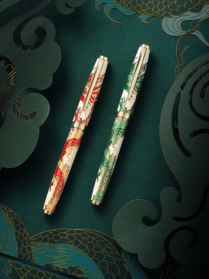 Hero 100 Pen 14K Gold Pen o ano da coleção comemorativa Loong Logotipo personalizado