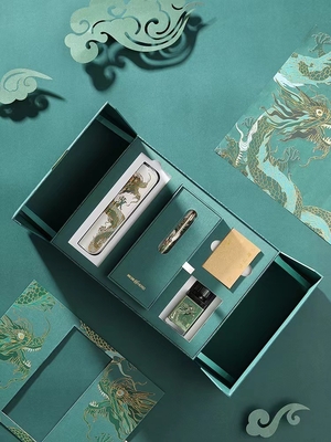 Hero 100 Pen 14K Gold Pen o ano da coleção comemorativa Loong Logotipo personalizado