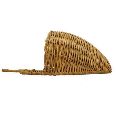 Impressão de tela de seda Rattan feito à mão Corrente de armazenamento de maçã tecida para organização doméstica