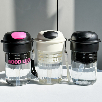Novidade Presentes 480ml Cute Portátil Copo de Água de Palha Alta aparência e grande capacidade