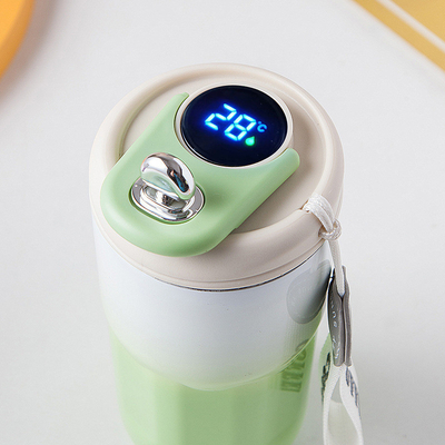 Display de temperatura de cor gradual de luxo leve isolado 316 x café de taça para escritório