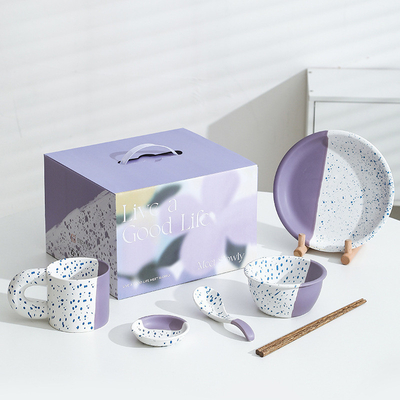 Produtos de escritório Romântico Star River Cerâmica Servidores de mesa Conjunto de presente para uma pessoa Design estético elevado