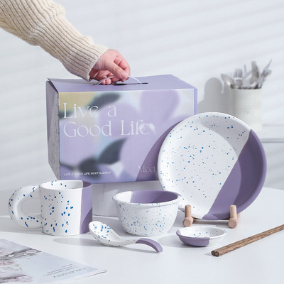 Produtos de escritório Romântico Star River Cerâmica Servidores de mesa Conjunto de presente para uma pessoa Design estético elevado