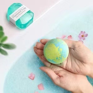 Impressão de tela de seda Conjunto de presente portátil com vela de aromaterapia e bola de banho de imersão