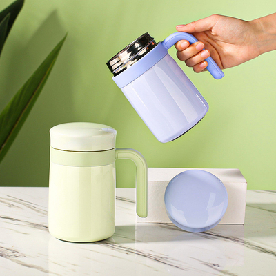 Tela de seda Impressa Separação de chá e água Copo isolado 500ml Dia dos Namorados