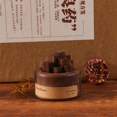 Aromaterapia personalizada com óleo essencial de madeira de fragrância expandida com impressão a cores