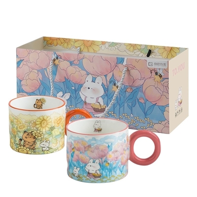 Técnicas de impressão de tela de seda U Creative Cup Gift Box Set para um espaço de vida único